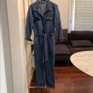 Denim long sleeve overall
